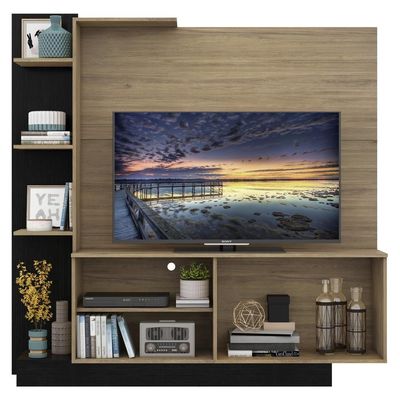 Estante Para Tv Até 55´´ Denver Fg2473 Rustic/preta