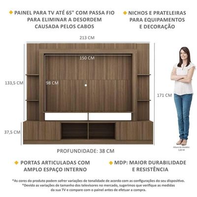 Estante Para Tv Até 65´´ Oslo Fg3395 Madeirada