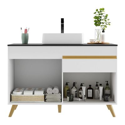 Gabinete Banheiro 2 Portas E 1 Gav Retrô 70cm Mp5025 Branco