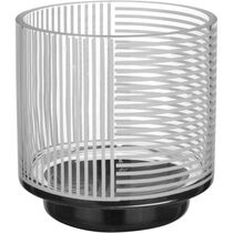 Vaso Decorativo Enfeite Casa Listras Home&co Vidro 12x12x12cm Transparente