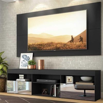 Rack Com Espelho E Painel Para Tv Até 65´´ Flórida Fg3137 Preto
