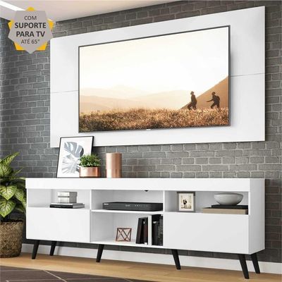 Rack Retrô Painel E Suporte Para Tv Até 65´´ Flórida Fg3134