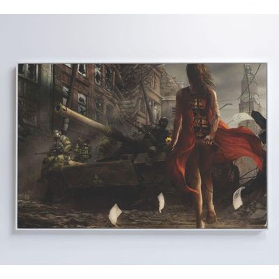 Quadro Jogo Battlefield 120x80 Cm Adesivo Fotográfico