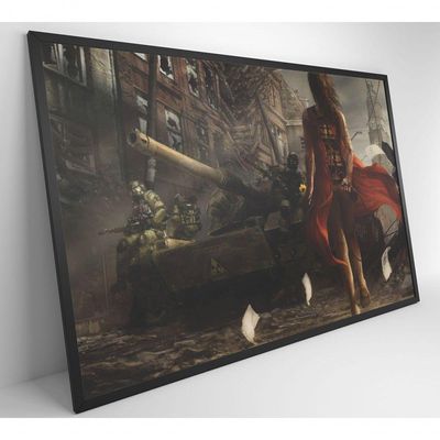 Quadro Jogo Battlefield 120x80 Cm Adesivo Fotográfico