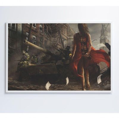 Quadro Jogo Battlefield 120x80 Cm Adesivo Fotográfico