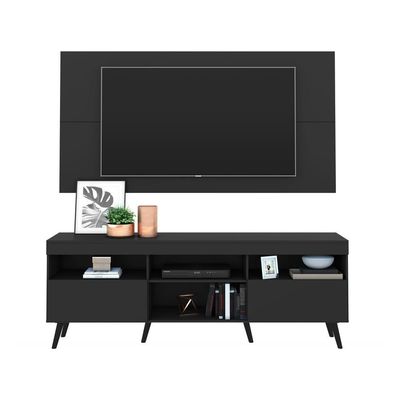 Rack Retrô Com Painel Para Tv Até 65´´ Flórida Fg3133 Preto