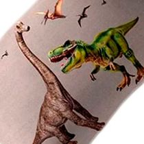 Fronha Portallar Malha 100% Algodão Estampa Localizada Jurassic 48cmx68cm Branco
