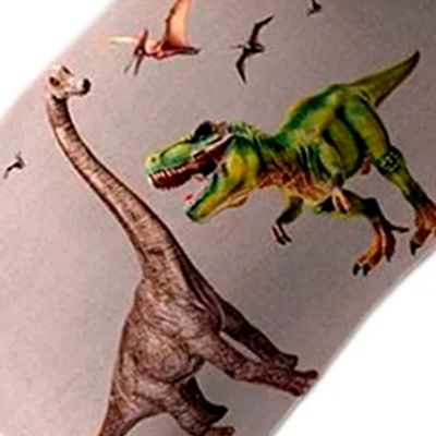 Fronha Portallar Malha 100% Algodão Estampa Localizada Jurassic 48cmx68cm Branco