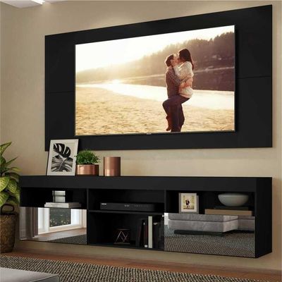 Rack Suspenso Com Espelho E Painel Para Tv Até 65´ Fg3322