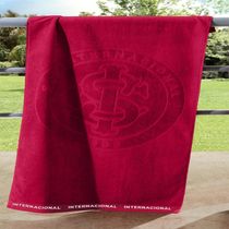 Toalha de Banho Buettner Jacquard Veludo Futebol Internacional 70cmx140m Vermelho
