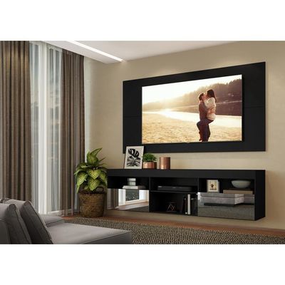 Rack Suspenso Com Espelho E Painel Para Tv Até 65´ Fg3322