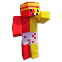 Boneco Minecraft Pelúcia Streamer Youtuber Geleia