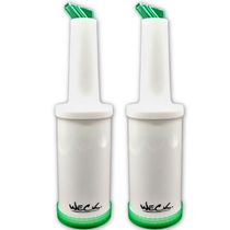 Kit 2 Garrafa Storen Pour 1l Verde Weck Armazenar e Servir Bartenders Caldas