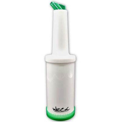 Kit 4 Garrafa Storen Pour 1l Verde Weck Mixologista Licores Caldas Bar Drink