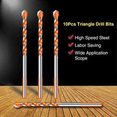 Kit 10 Broca De Torção Triangular Multifuncional 6mm Pronta Entrega