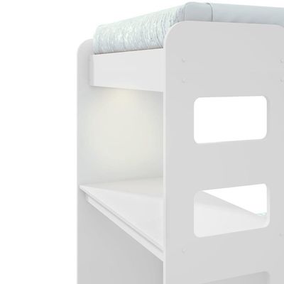 Beliche Solteiro Cantos Arredondados Com Led Olga - Lopas Branco