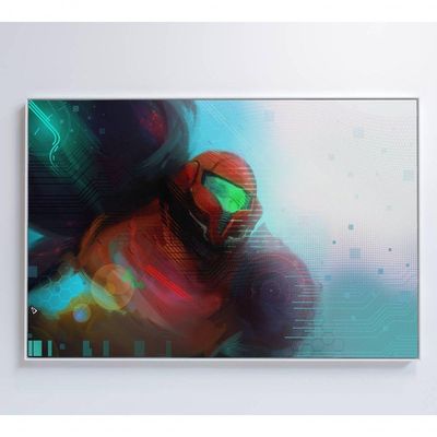 Quadro Jogo Super Metroid 90x60 Cm Tecido Canvas