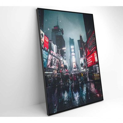 Quadro Times Square 90x60 Cm Adesivo Fotográfico