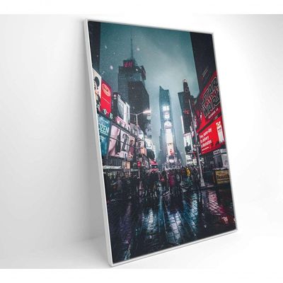 Quadro Times Square 90x60 Cm Adesivo Fotográfico