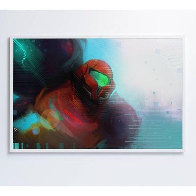 Quadro Jogo Super Metroid 90x60 Cm Vidro Impresso