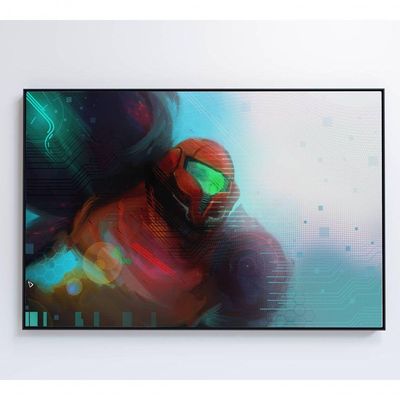 Quadro Jogo Super Metroid 90x60 Cm Vidro Impresso