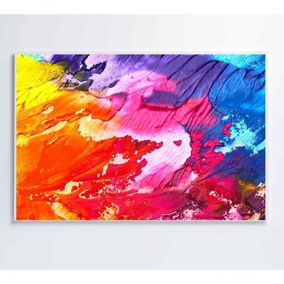 Quadro Formas Abstratas 90x60 Cm Vidro Impresso