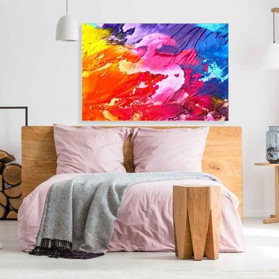 Quadro Formas Abstratas 90x60 Cm Vidro Impresso