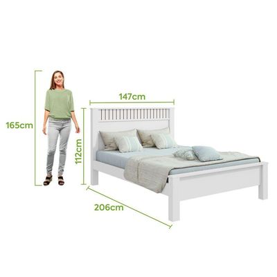 Cama Casal Athenas - Lopas Branco