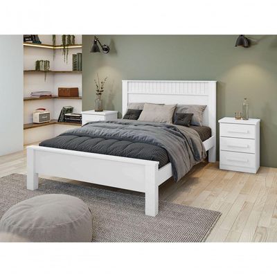 Cama Casal Athenas - Lopas Branco