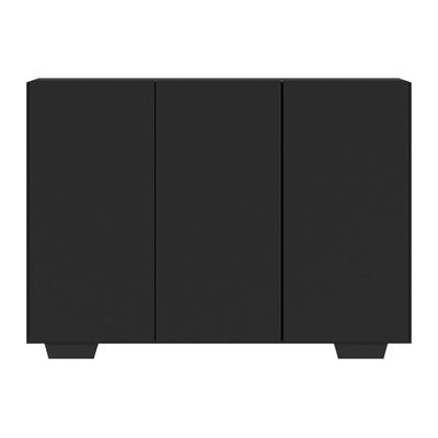 Aparador 3 Portas Com Pés Quadrados Veneza Mp1010 Preto