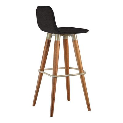 Kit 4 Banquetas Altas Luxo Preto Preto