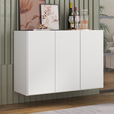 Aparador 3 Portas Suspenso Veneza Mp1008 Branco