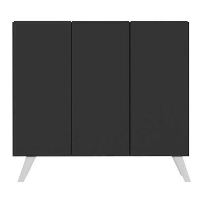Sapateira Retrô 3 Portas Nina Mp6018 Preta Branca