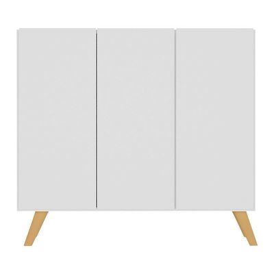 Sapateira Retrô 3 Portas Nina Mp6018 Branca Natural