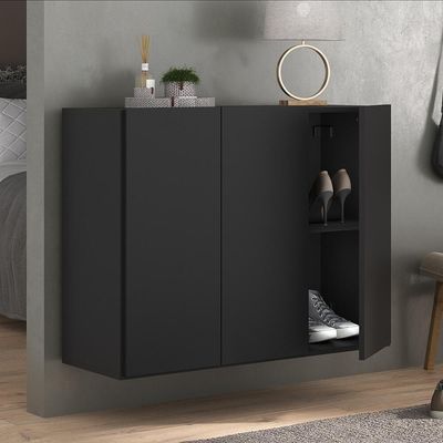 Sapateira 3 Portas Suspensa Nina Mp6017 Preta