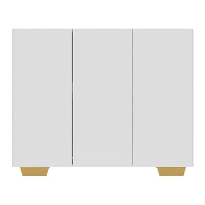 Sapateira 3 Portas Nina Mp6019 Branca Natural