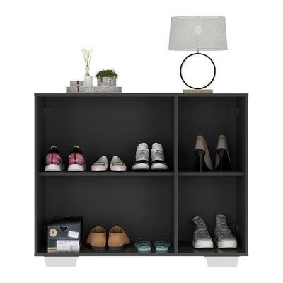 Sapateira 3 Portas Nina Mp6019 Preta Branca