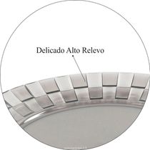 Prato Grande 26cm Transparente Crippa Bandeja para Servir Mesa Posta Porções Aperitivos