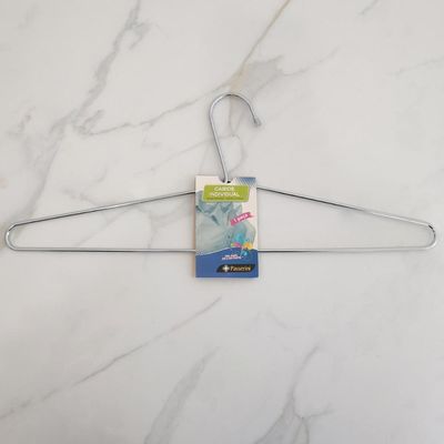 Cabide Cromado de Roupa Unitário Simples para Guarda Roupas Closets Passerini