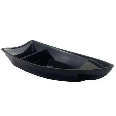 Barca para Sushi Comida Japonesa Oriental Preto Uno Coza Plástico 27,5x13cm