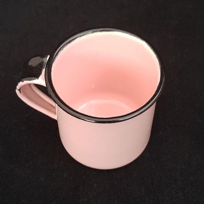 Bule Café Esmaltado 1,25 Litros e 4 Xícaras 70ml Tradicional Rosa