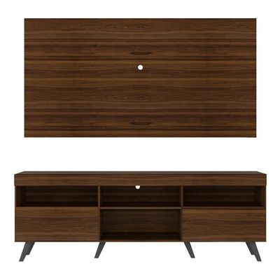 Rack C/ Painel Tv 65" Retrô Holanda Br3133 Duna Preto