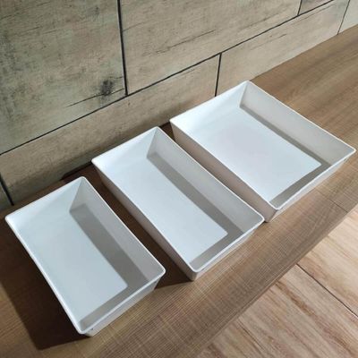 10 Travessas Retangular 3l Branca Grande Servir a Mesa Salada Sobremesa Risoto Petisco Coza