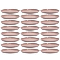 24 Bandejas Redondas Amêndoa 34cm Servir Bar Restaurante Bubble Crippa