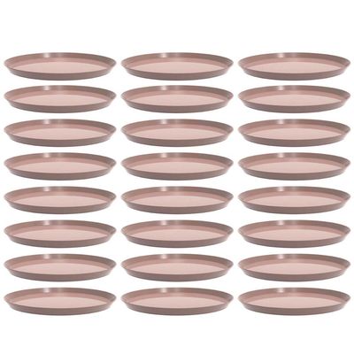 24 Bandejas Redondas Amêndoa 34cm Servir Bar Restaurante Bubble Crippa