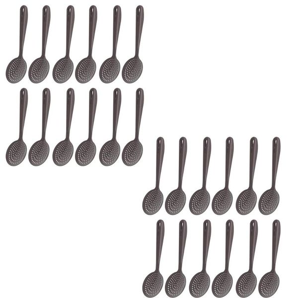 24 Espumadeiras para Cozinha Cinza Fritura Arroz Escumadeira Culinária de Nylon Kitch Crippa