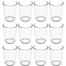 12 Copos de Plástico Transparente 500ml para Restaurante Escola Servir Água Suco