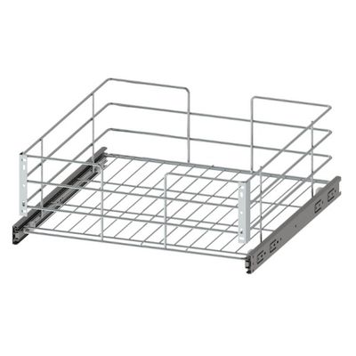 Gaveta Aramada 47cm Cromada Corrediças Deslizante Fruteira Armário Embutida Cozinha Dimec