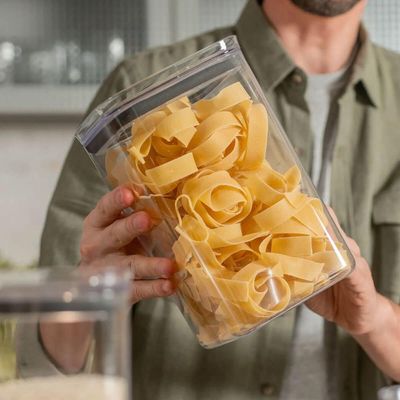 Pote Organizador Porta Mantimentos Hermético 3,5L Ou Linha Block Plástico Natural