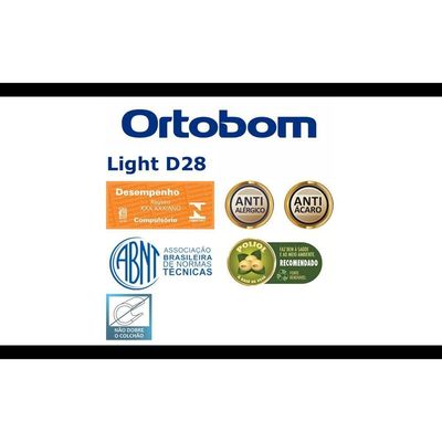 Colchão Light D28 Solteiro 88x188x14 Espuma D28
